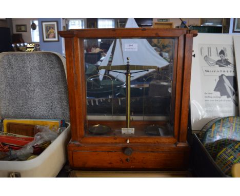 Cased Victorian Apothecary Scales 