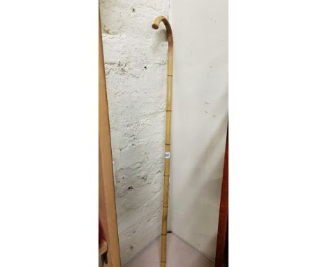 OLD BAMBOO WALKING STICK 