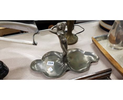 ART NOUVEAU NUDE LADY DISH 