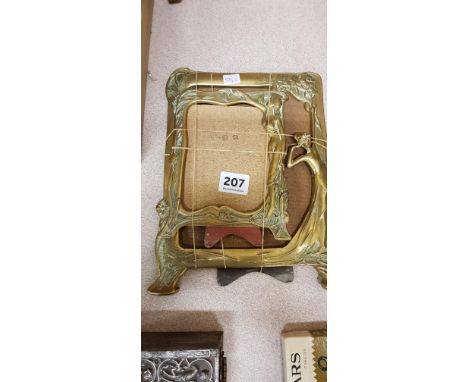 2 BRASS ART NOUVEAU PICTURE FRAMES