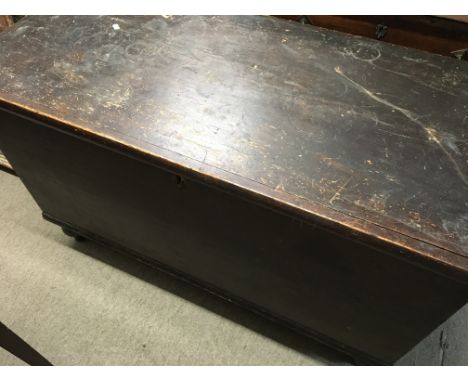 A pine blanket box / tool chest 110 cm by 52 cm heigh 69 cm