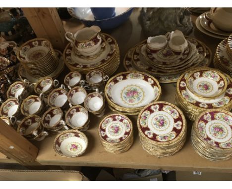 An extensive Royal Albert tea and dinner service in Lady Hamilton pattern.