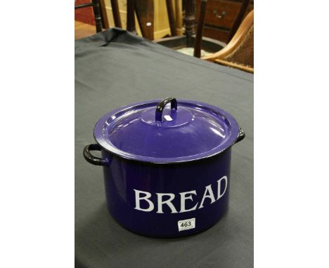 Royal Blue Enamel Bread Bin