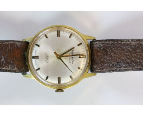 Vintage Gents Paul Jobin 17 jewel Wristwatch, with sweep seconds hand &amp; glad plated Bezel, approx 32mm diameter not count