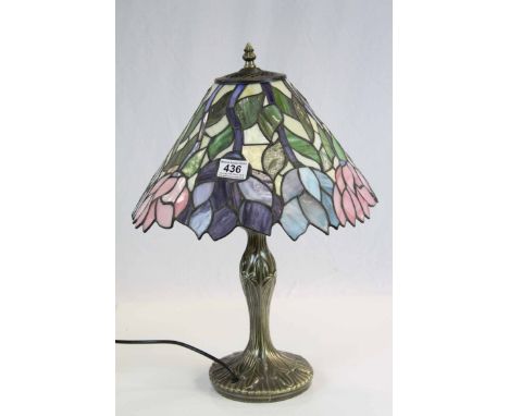 Art Nouveau Style Table Lamps with Tiffany Style Shade