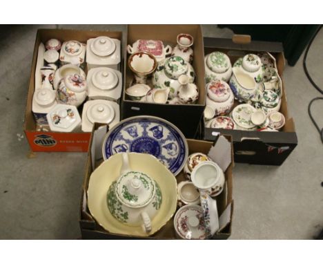 Over Forty Items of Mason's Ceramics including Fifteen Storage Jars, Three Vases, Teapot, Salt &amp; Pepper Pots, Milk Jugs, 