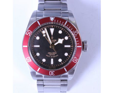 A Tudor Heritage Black Bay 200m:660ft rotor self-winding steel cased gentleman's bracelet wristwatch, Model No. 79220R, circa