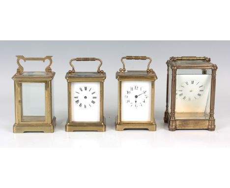 A small collection of carriage clock cases and dials and a group of various clock movements.Buyer’s Premium 29.4% (including 