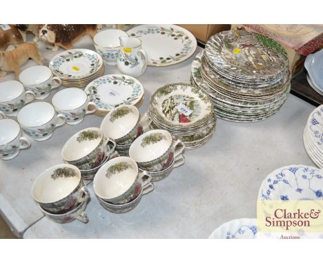 A quantity of Myott "The Hunter" pattern teaware
