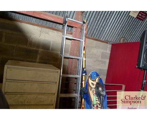 An aluminium step ladder