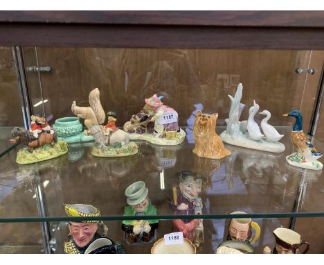 A COLLECTION OF CERAMICS TO INCLUDE BESWICK, ROYAL DOULTON, NAO ETC 