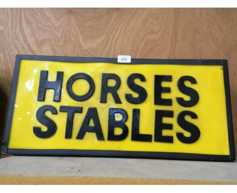 A 'HORSE STABLES' ILLUMINATED LIGHT BOX SIGN 