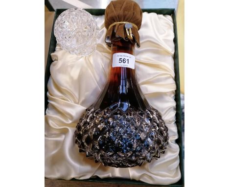 1 BOTTLE - A CLAUDE CHATELIER 1ER CRU COGNAC CHAMPAGNE IN CRYSTAL CUT GLASS DECANTER, BOXED 