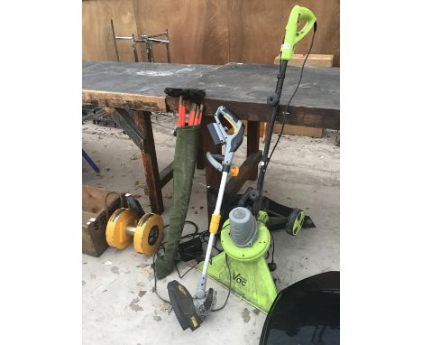 A GARDEN VAC, CHIMNEY SWEEP POLES AND BRUSH ETC IN WORKING ORDER 