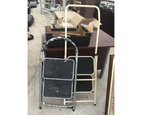 TWO SETS OF STEP LADDERS BOTH TWO RUNG 