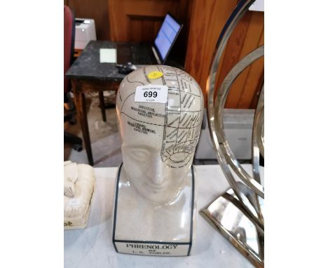 A CERAMIC L.N FOWLER PHRENOLOGY HEAD 