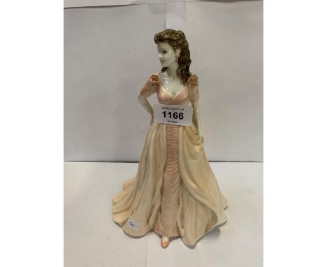 A COALPORT CERAMIC LADY FIGURE - 'JACQUELINE' 