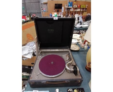 A VINTAGE ALBA RECORD PLAYER 