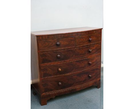 Victorian mahogany 2 over 3 scotch chest.