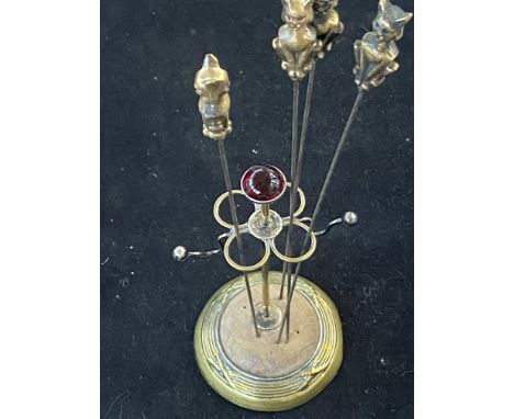Victorian hat pin holder &amp; hat pins 