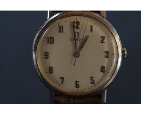 Vintage Omega gents wristwatch, manual wind. Currently ticking &amp; keeping good time over a short testing period. Original 