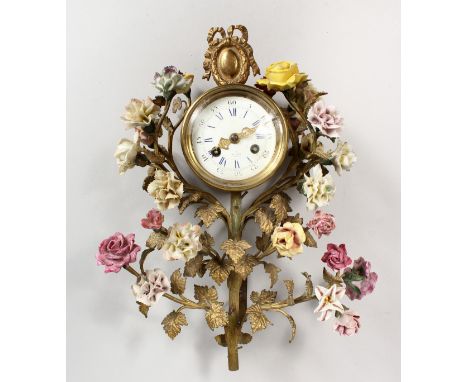 A LOUIS XVITH DRUM MOVEMENT BY HENRY MARC, PARIS, 3ins diameter white enamel dial with blue and white Roman numerals on a ste