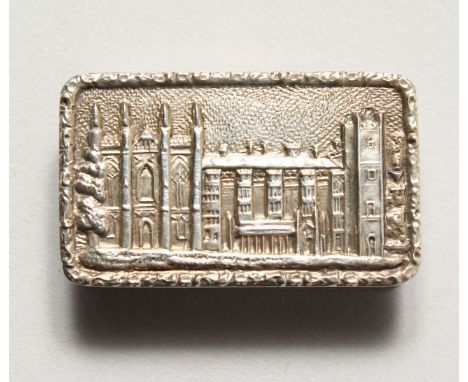A CASTLE TOP SNUFF BOX. Birmingham F. Maker S. J. R.