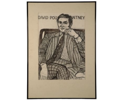 PETER SNOW (1927-2008) 'David Pountney' Three-quarter length portrait of the Theatre and Opera Director, depicted seated in a