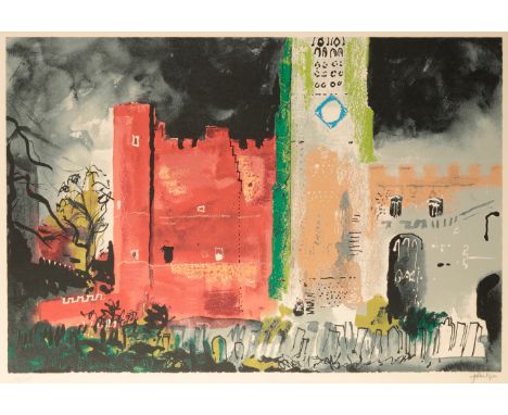 *JOHN PIPER (1908-1992) 'Buckden in a Storm' signed in pencil to the margin lower right, Artist's proof lithograph in colours