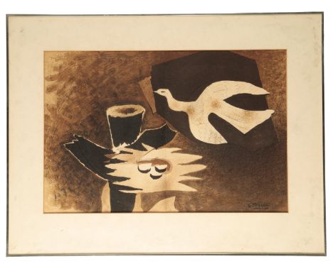 *AFTER GEORGES BRAQUE (1882-1963) 'L'oiseau et son nid' signed within the plate, lithograph, 33.5cm x 50cm; together with an 