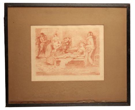AFTER CHARLES EDWARD CONDER (1868-1909) 'The Green Room' signed in pencil to the margin lower left, further signed in plate, 