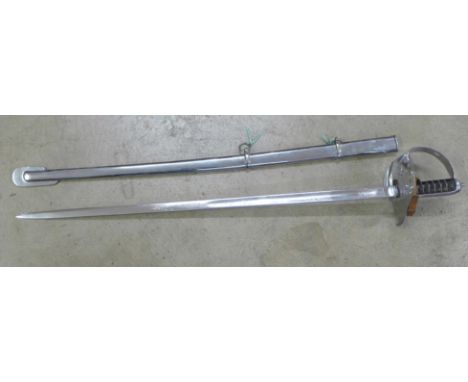 A Queen Elizabeth II cavalry dress sword and scabbard 