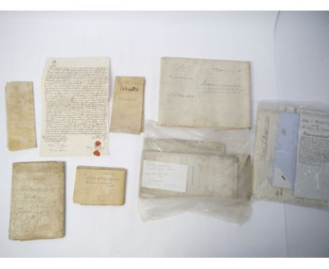 Seventeen mainly vellum documents 1649-1869, mainly Redenhall, Norfolk, including 1649 vellum document, 19 lines of manuscrip