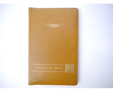 Aston Martin Lagonda Limited (published): 'David Brown Aston Martin DBS Saloon Instruction Book', 1969, 2nd issue, "Commencin