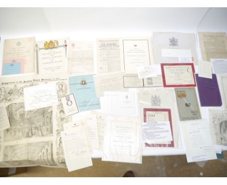 Thirty miscellaneous items of Royalty ephemera, inlcuding large printed Proclamation of the accession of King Edward VIII to 