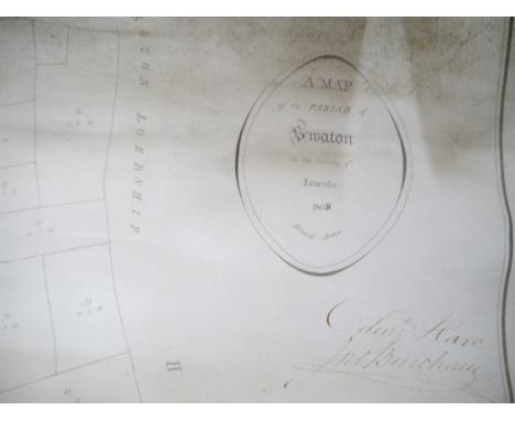 A large well executed manuscript Enclosure plan of the Parish of Swaton in the County of Lincoln, 1808, by Edward Arden, show
