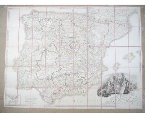 Tomas Lopez: 'Mapa de Espana y Portugal Al Ex. S. Marques de la Romana Vincente Beneyto Valencia del Cid. 1809', engraved han
