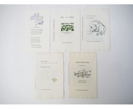 (Toni Savage, Rigby Graham, New Broom Private Press), John Clare: 'The Setting Sun', illustrated Rigby Graham, Leicester, Ton