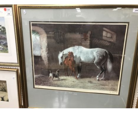 AFTER EMIL VOLKERS "The anxious foal", colour print, published Frost & Reed 1968, 49 cm x 61 cm, together with AFTER J LAWREN