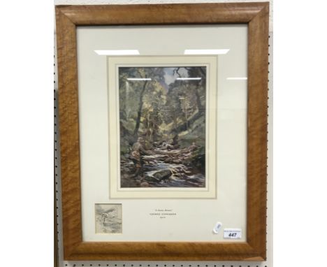 AFTER LIONEL EDWARDS "A Devon stream", colour print, 26.5 cm x 19 cm, AFTER LIONEL EDWARDS "With the Duke of Beaufort's near 