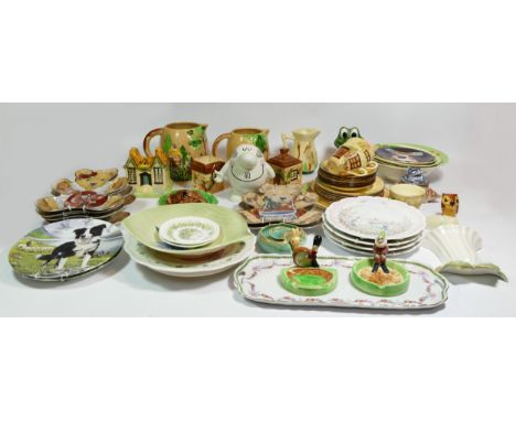 Two boxes of ceramics to include Shorter &amp; Sons tea service, Franklin Mint collector plates and other cabinet pieces.  (2