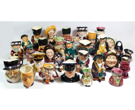 A collection of mid 20th century and later Toby character jugs, makers to include - Shorter &amp; Son's, Carltonware and Syva