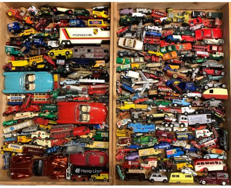 A substantial collection of die-cast vehicles, to include brands such as Corgi Supertoys, Yesterday, Dinky, Matchbox, Burago 