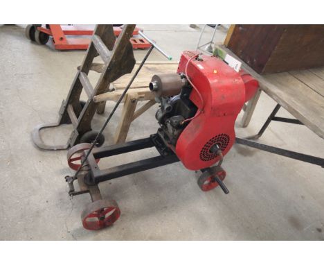 A Cockburn stationary engine on wheeled trolley