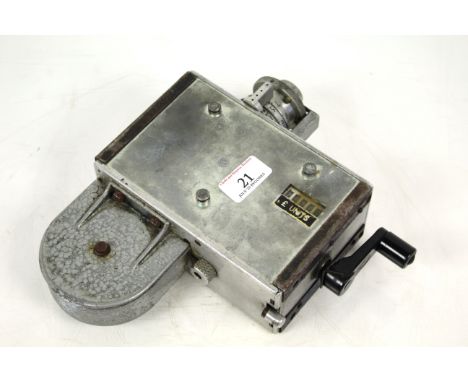 A vintage bus conductor's ticket machine