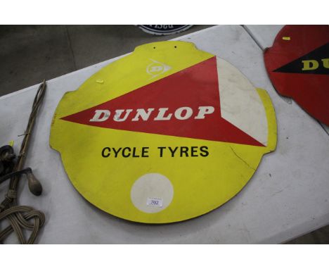 A Dunlop cycle tyres advertising sign,&nbsp;approx. 25½" in extremes