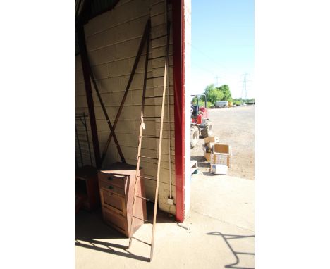 A vintage iron ladder