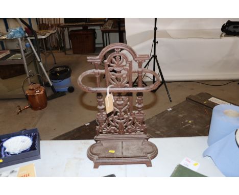 A Victorian cast iron stick stand 