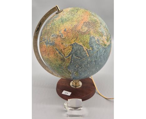 George Phillips &amp; Sons Ltd London World Globe Table lamp [39cm high] 