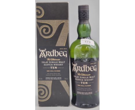 Ardbeg The Ultimate Islay Single Malt Scotch Whisky. Ten years aged. Full, Sealed and boxed.
